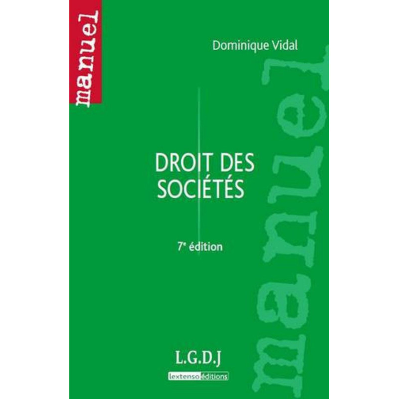 Droit des sociétés - 7ème édition
