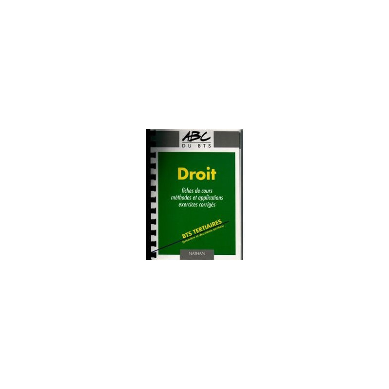 Droit - BTS tertiaire, 1re et 2e année