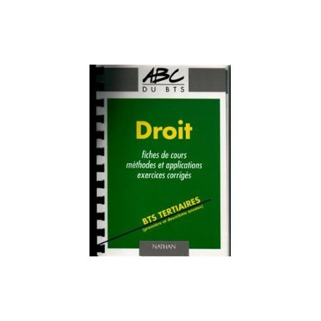 Droit - BTS tertiaire, 1re et 2e année
